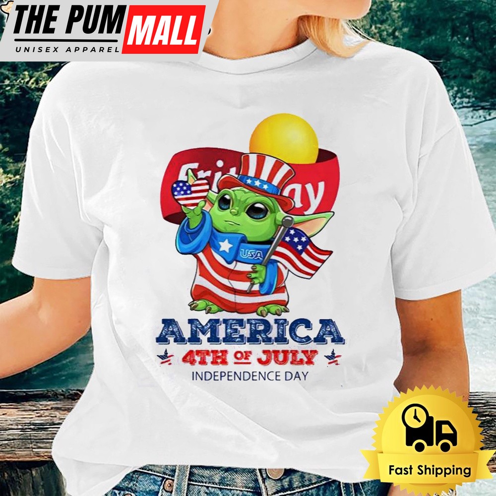 Baby Yoda Fritolay’s America 4th Of July Unsiex T-Shirt