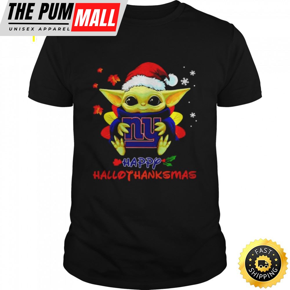 Baby Yoda Giants Happy Hallothanksmas Shirt