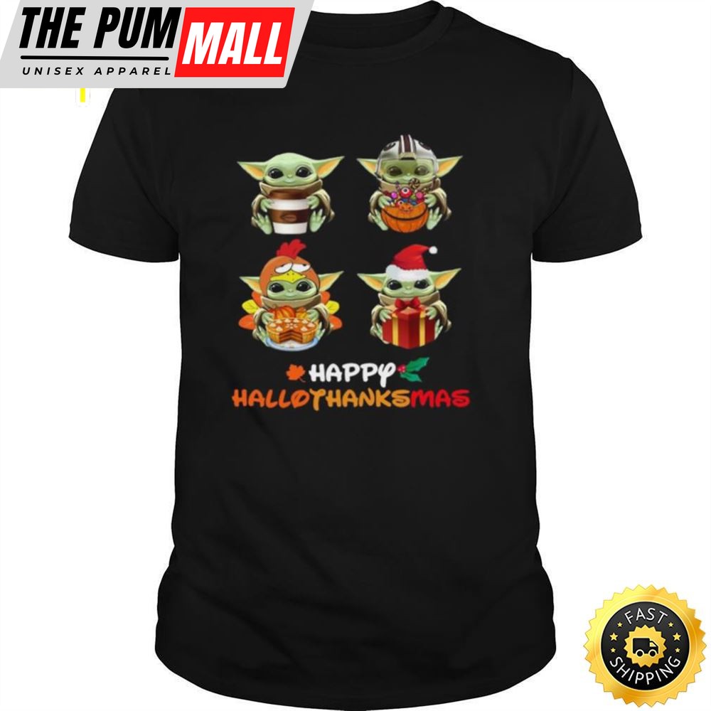 Baby Yoda Happy Hallothanksmas Shirt