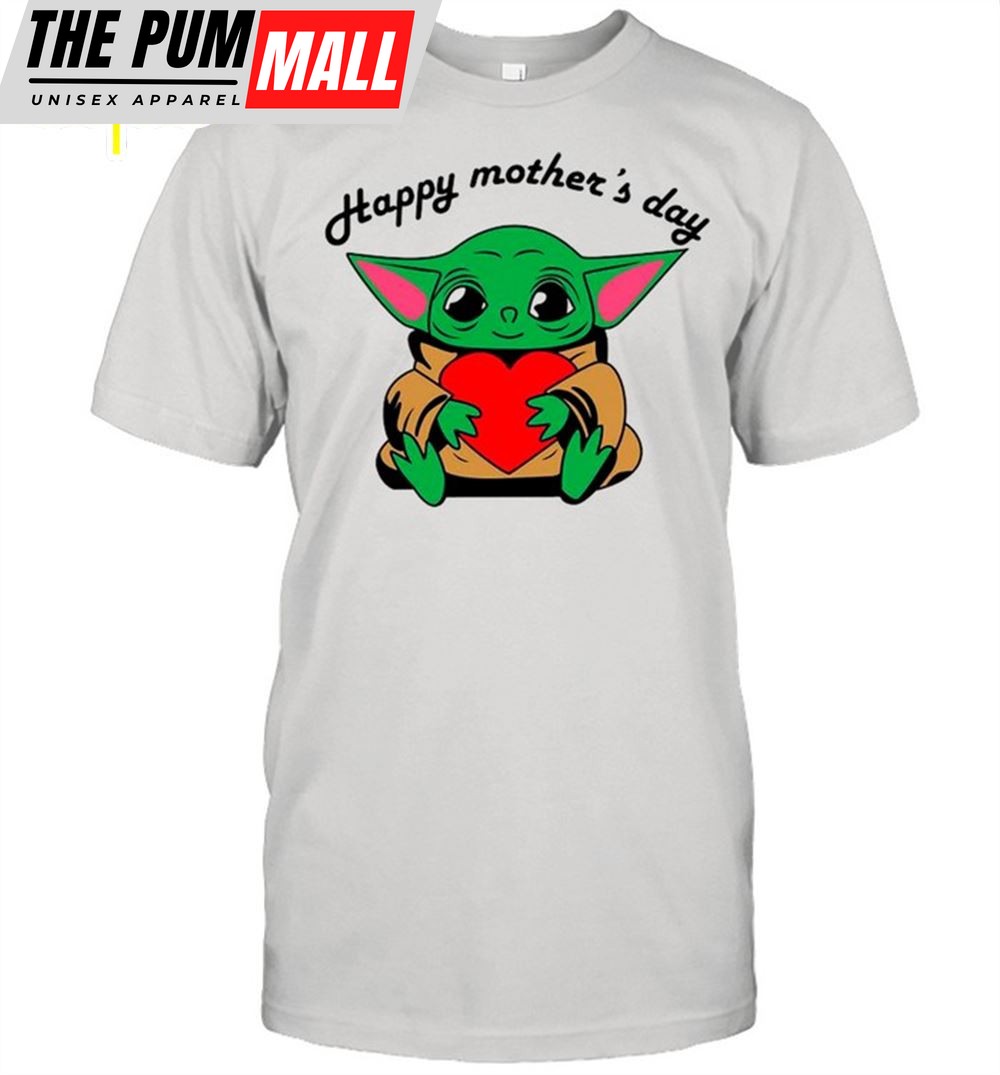 Baby Yoda Hug Heart Happy Mothers Day Shirt