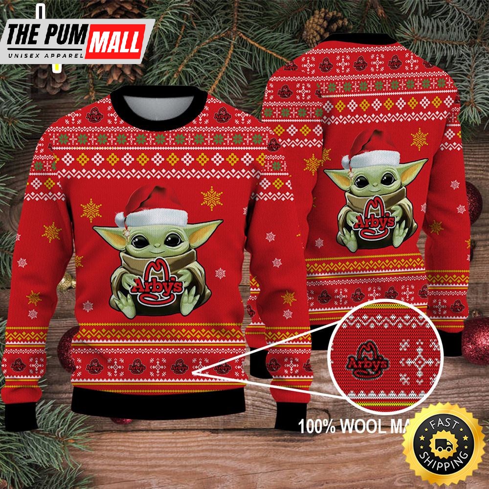 Baby Yoda Merry Christmas Ugly Sweater Arby’s