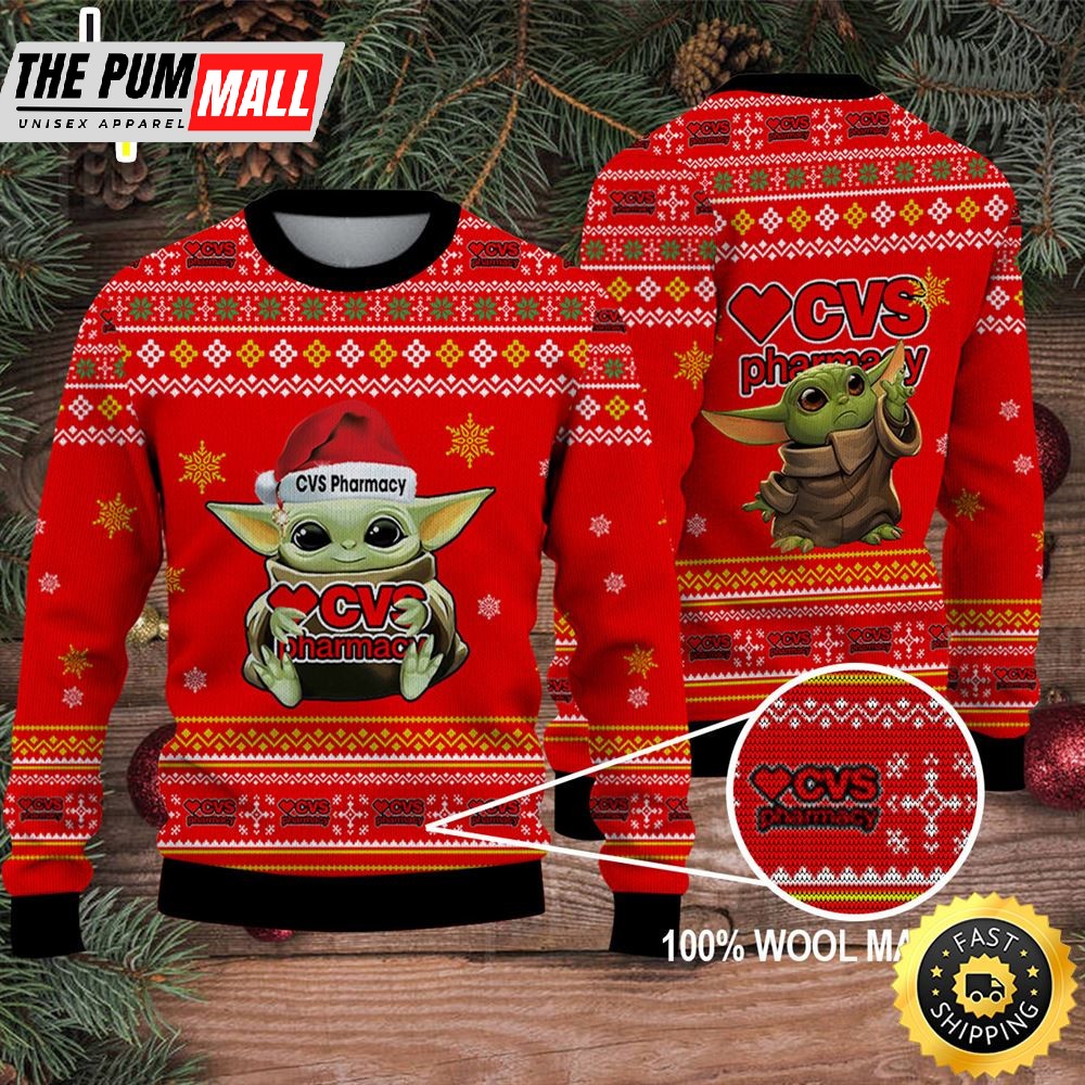 Baby Yoda Merry Christmas Ugly Sweater Cvs Pharmacy