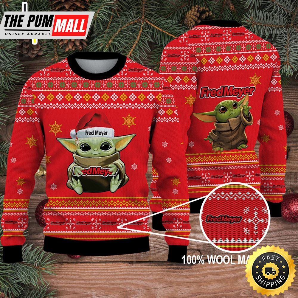 Baby Yoda Merry Christmas Ugly Sweater Fred Meyer