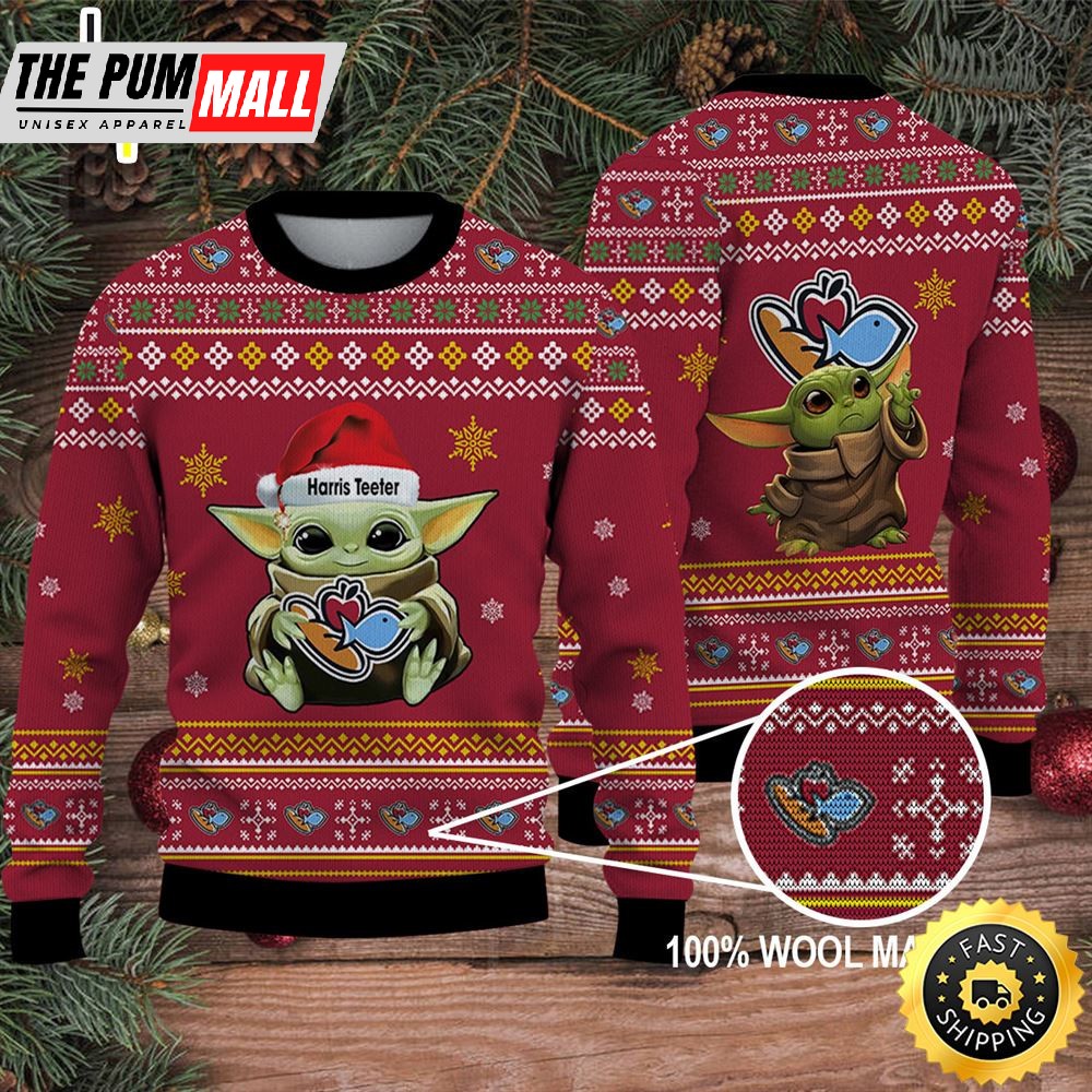 Baby Yoda Merry Christmas Ugly Sweater Harris Teeter