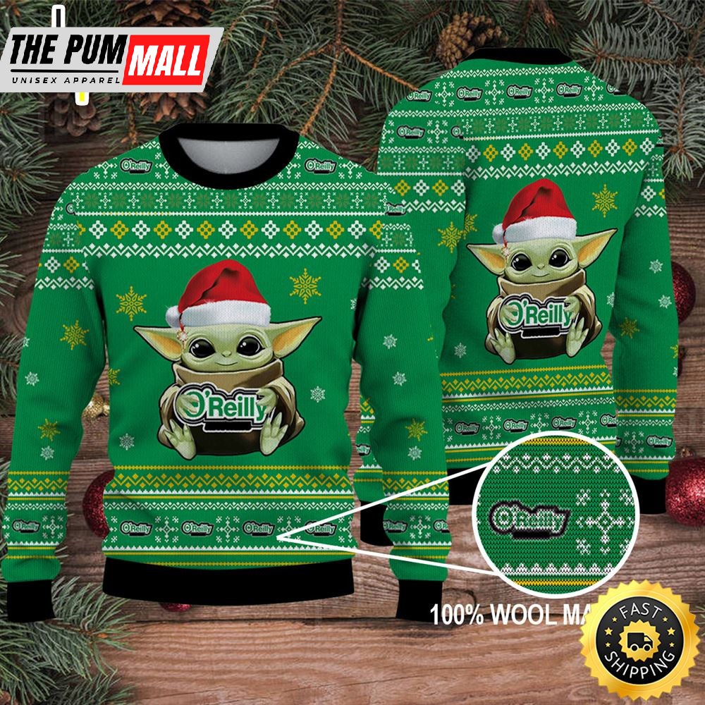 Baby Yoda Merry Christmas Ugly Sweater O’reilly Auto Parts