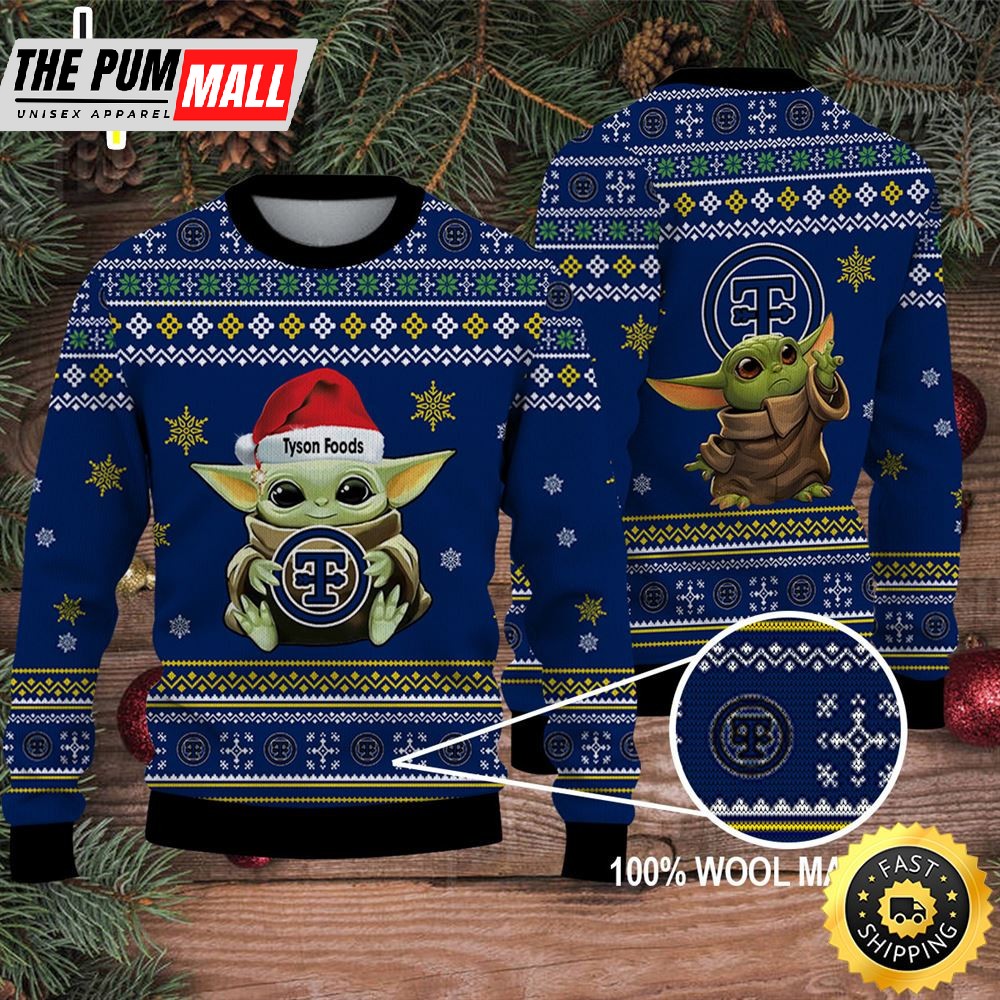 Baby Yoda Merry Christmas Ugly Sweater Tyson Foods