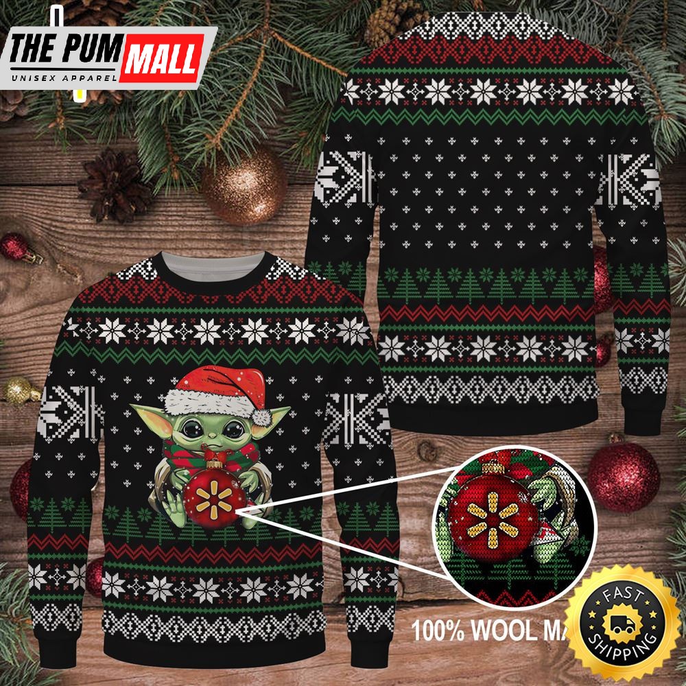 Baby Yoda Merry Christmas Walmart Ugly Sweater