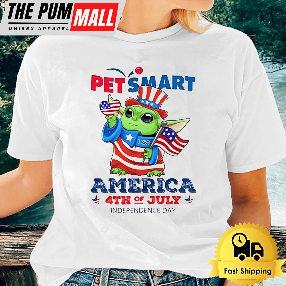 Baby Yoda Petsmart America 4th Of July Unsiex T-Shirt