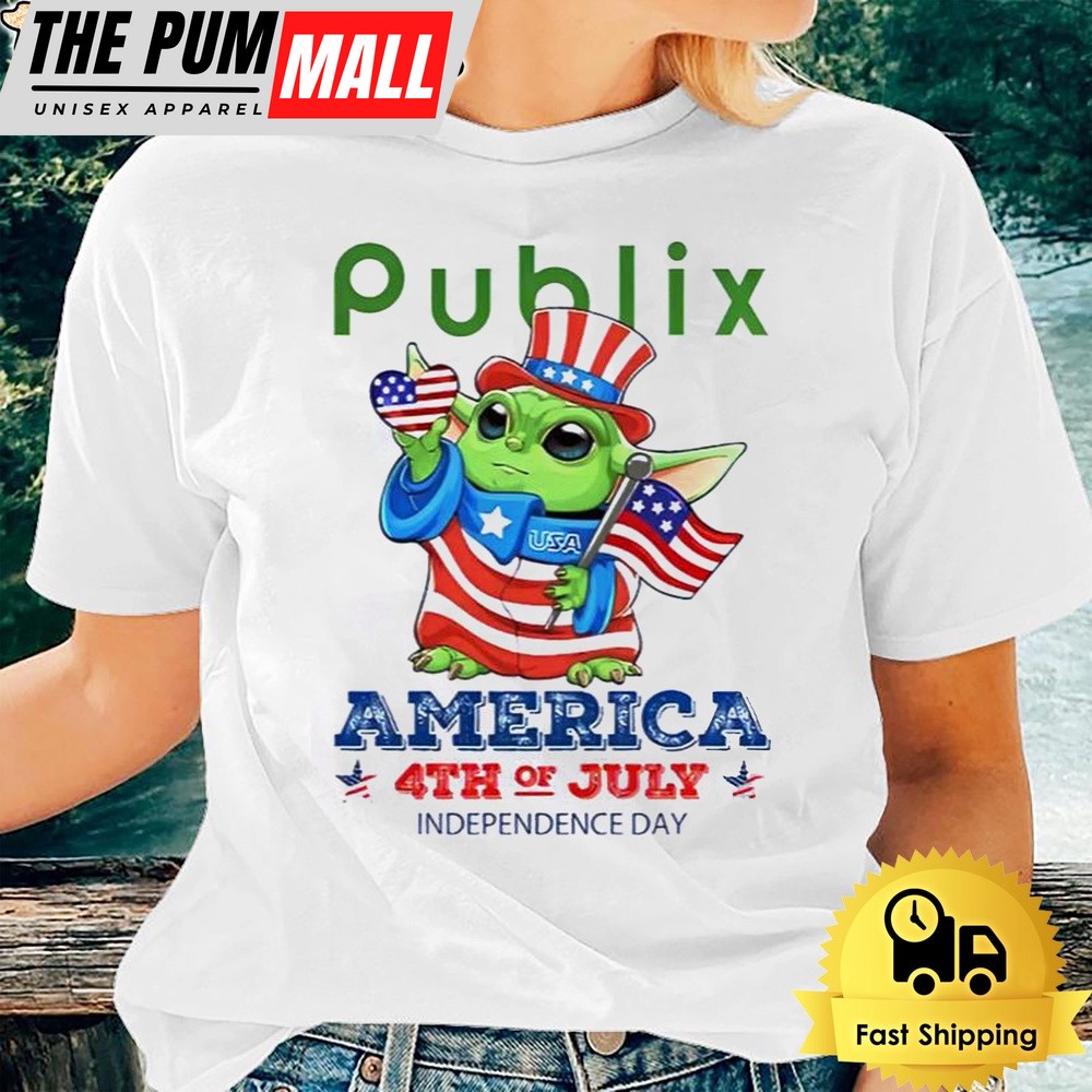 Baby Yoda Publix’s America 4th Of July Unsiex T-Shirt