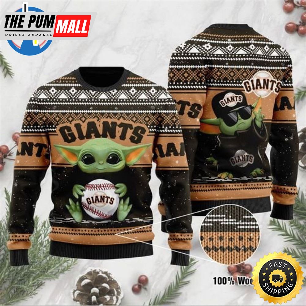 Baby Yoda San Francisco Giants Ugly Christmas Sweater