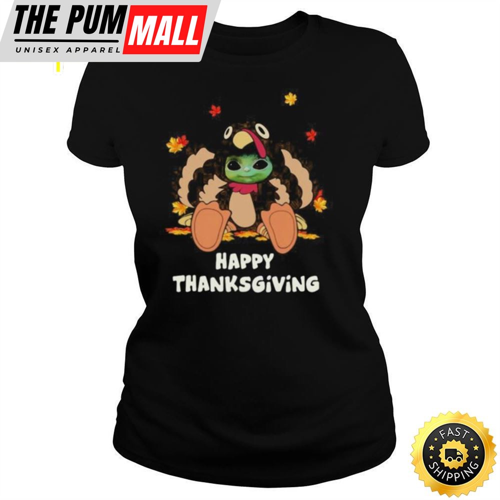 Baby Yoda Turkey Happy Thanksgiving Shirt