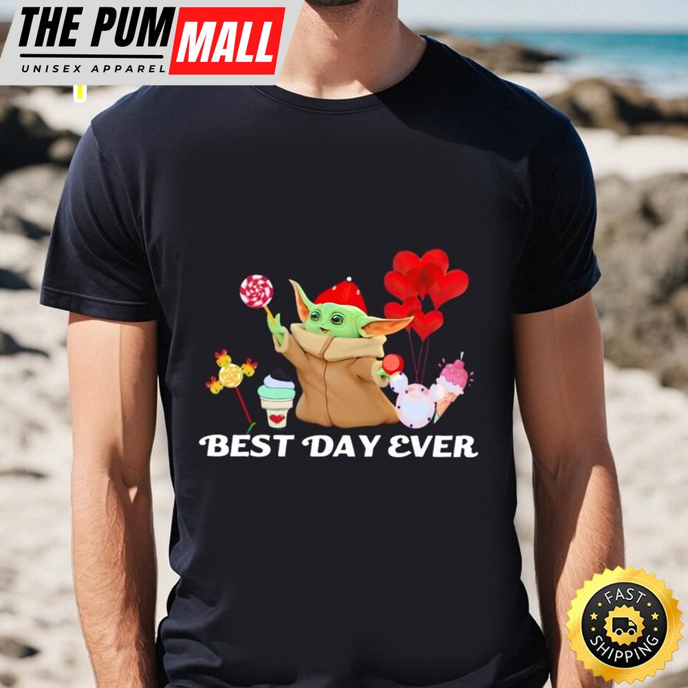 Baby Yoda Valentine Best Day Ever Shirt