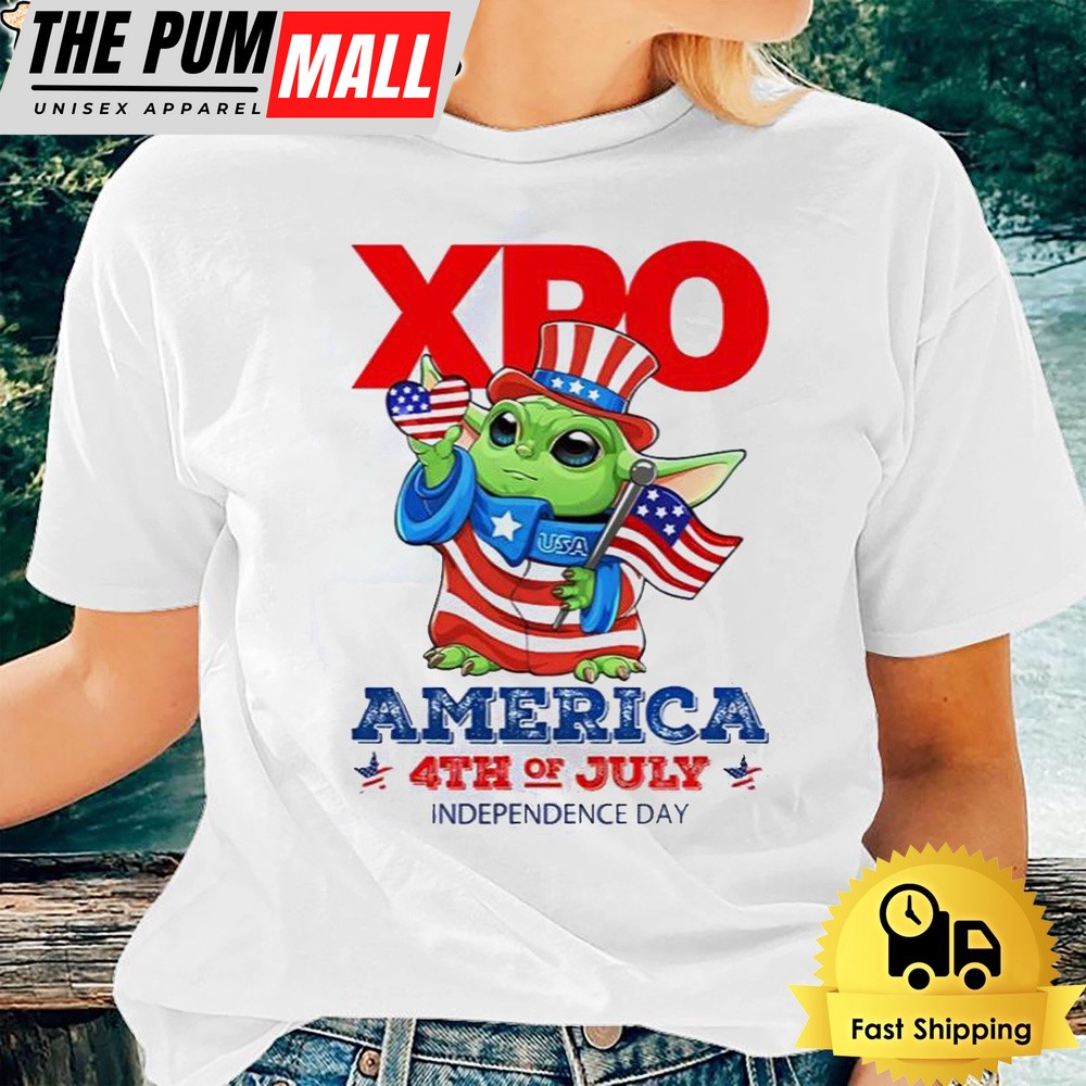 Baby Yoda XPO America 4th Of July Unsiex T-Shirt