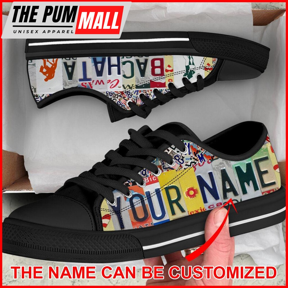bachata-license-plate-low-top-custom-shoes-canvas-print-lowtop-casual-shoes-gi-ney2lofg Bachata License Plate Low Top Custom Shoes – Canvas Print Lowtop Casual Shoes Gift For Adults Malalan