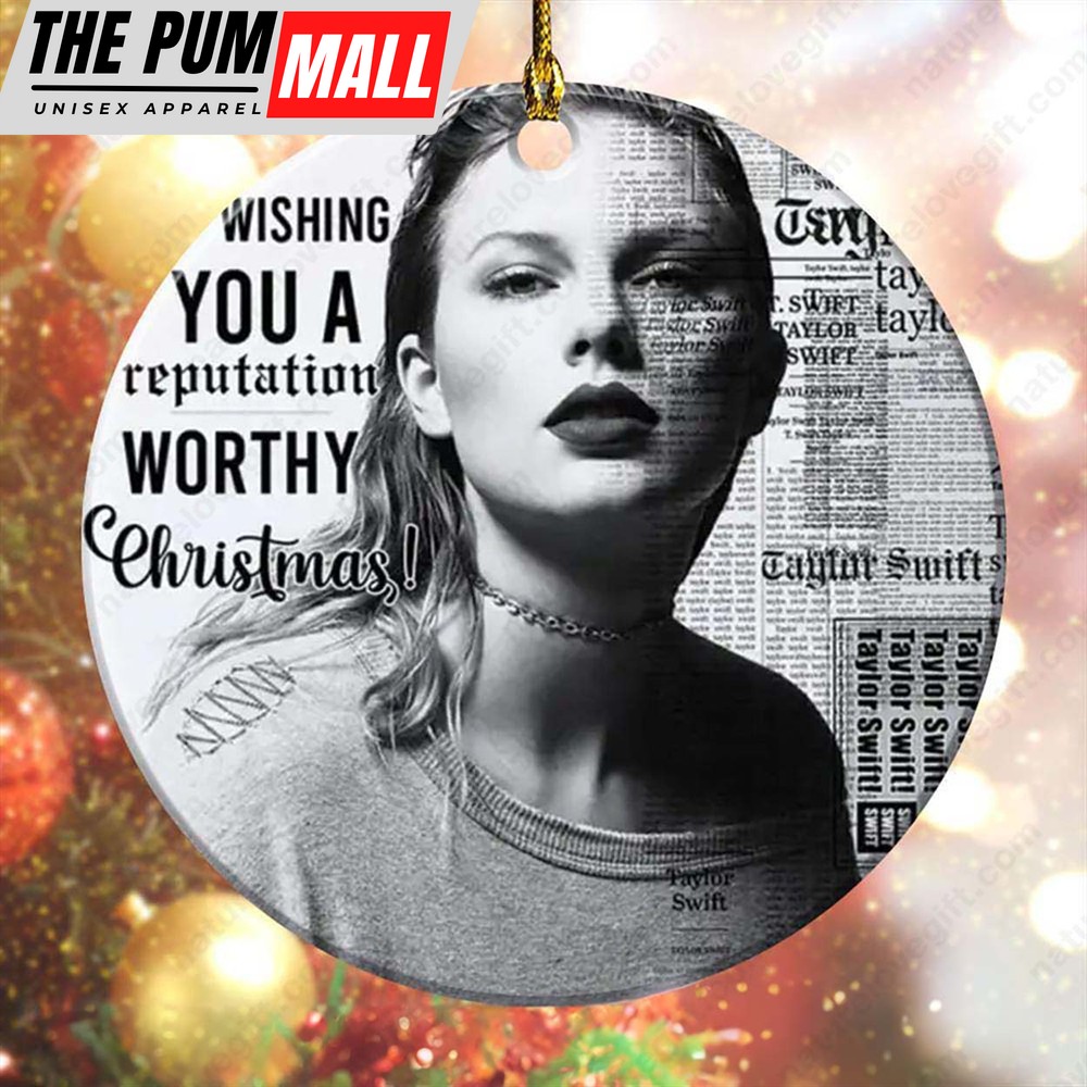 Bad Reputation Taylor Swift Christmas Ornament Black Xmas Tree Decorations​ Limited Edition