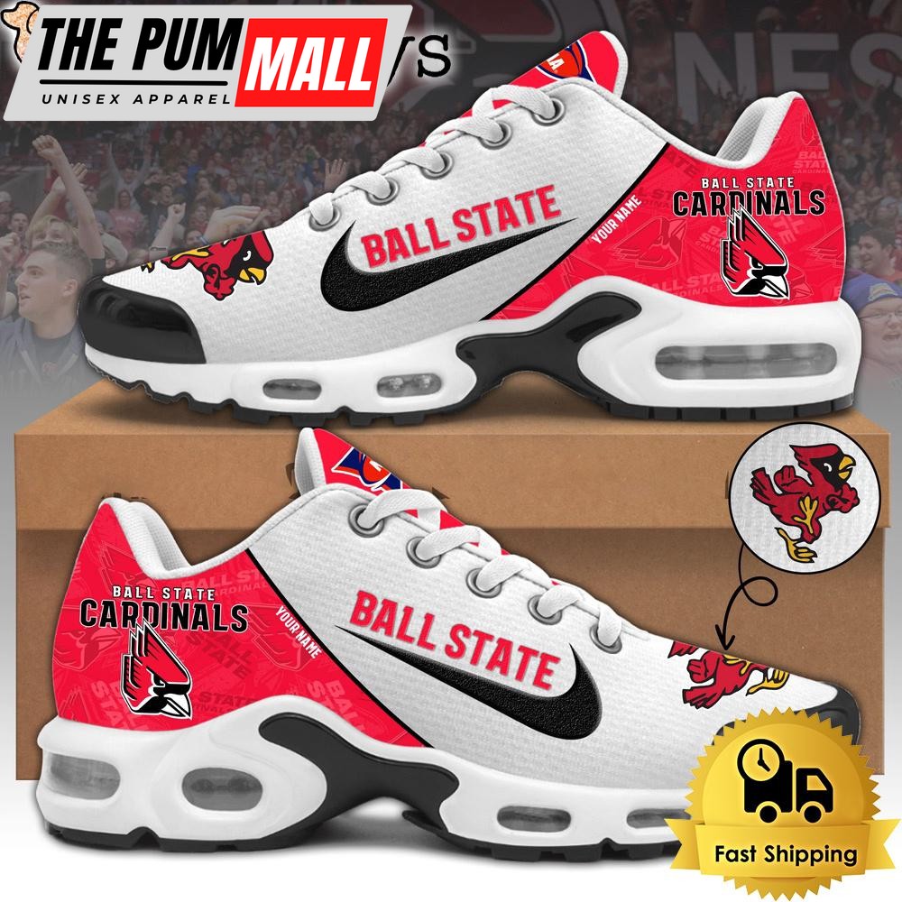 Ball State Football Mascot Symbol Custom Air Max Plus Shoes