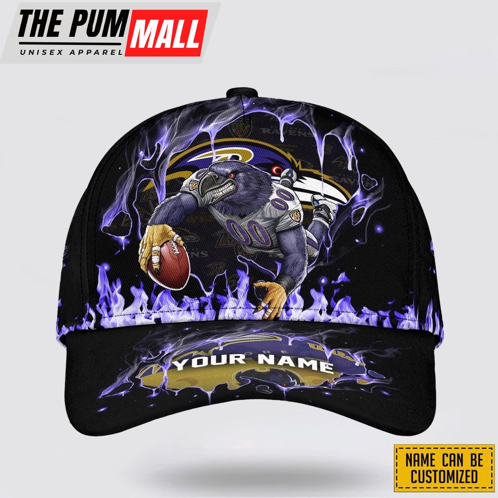 Baltimore Ravens All Over Printed Nfl Baseball Caps Custom Name Caps Limited Edition Gift