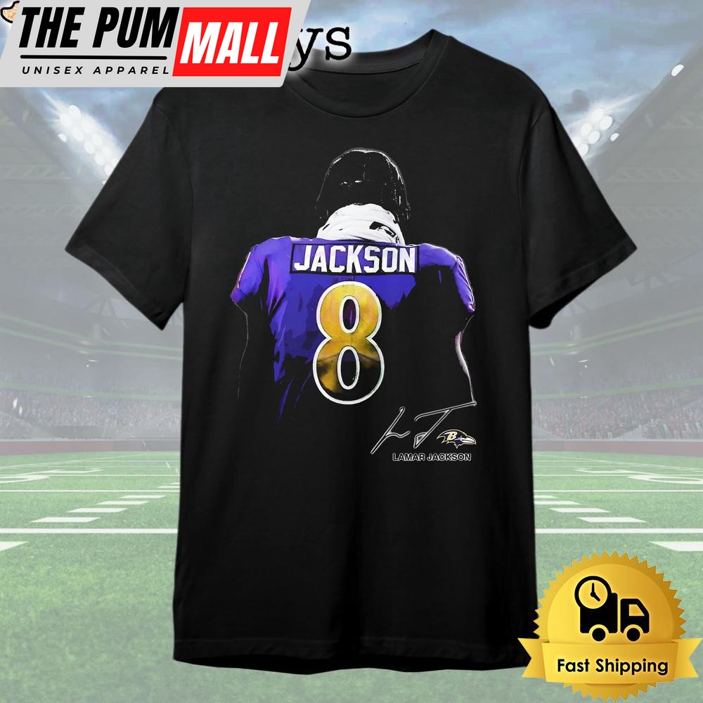 Baltimore Ravens Lamar Jackson 8 Signature T Shirt