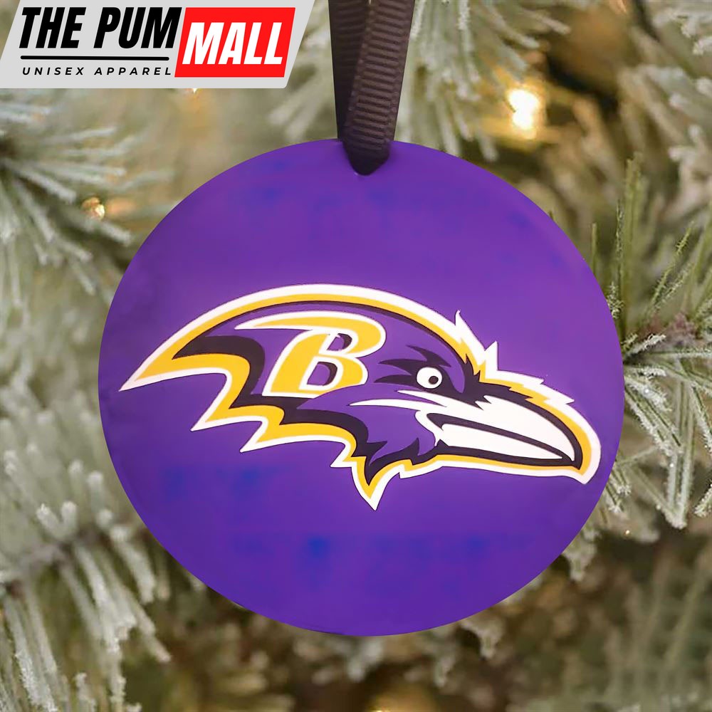 Baltimore Ravens Logo Christmas Hanging Tree NFL Ornaments Limited Edition