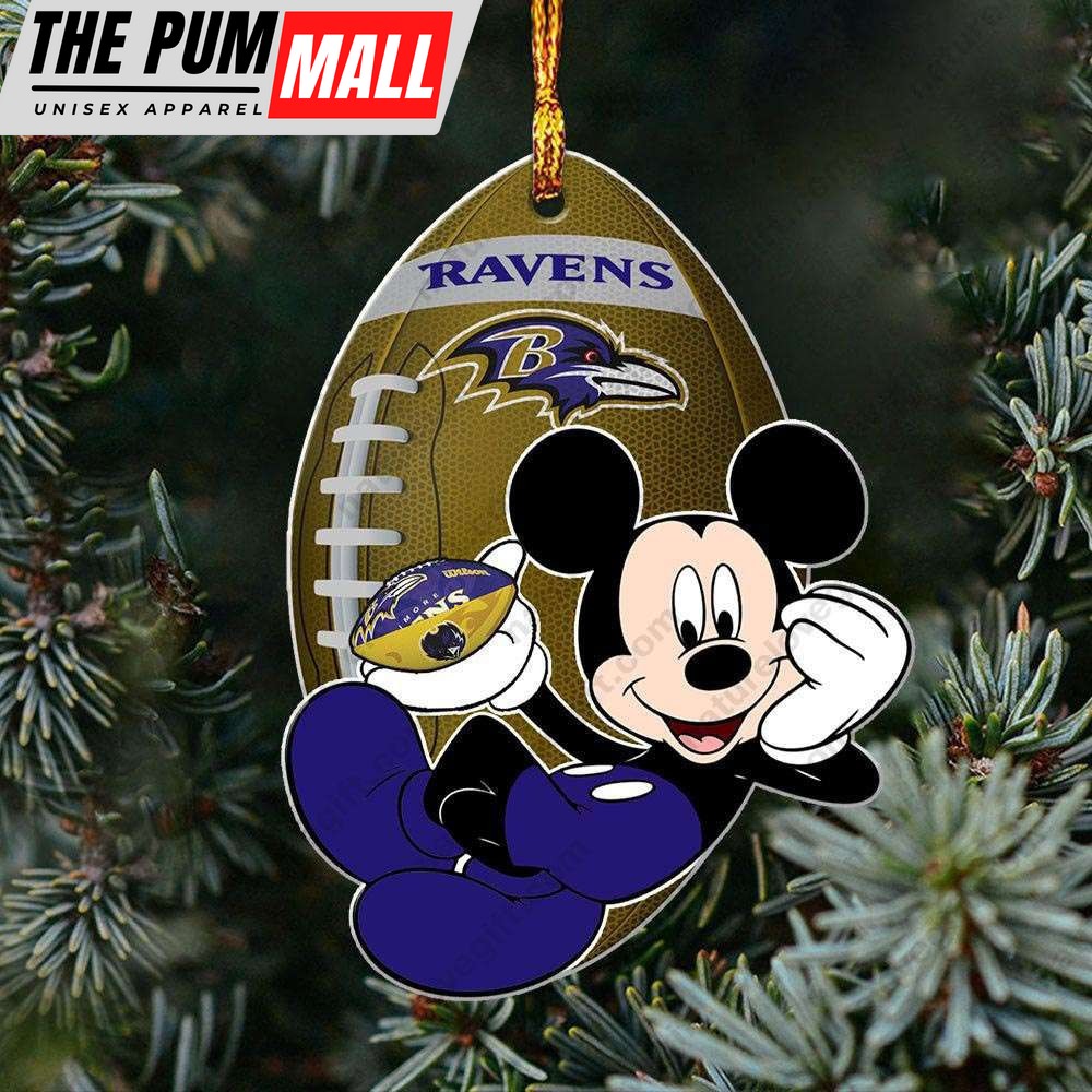 Baltimore Ravens Mickey Mouse Ornament Disney Christmas Decorations Limited Edition