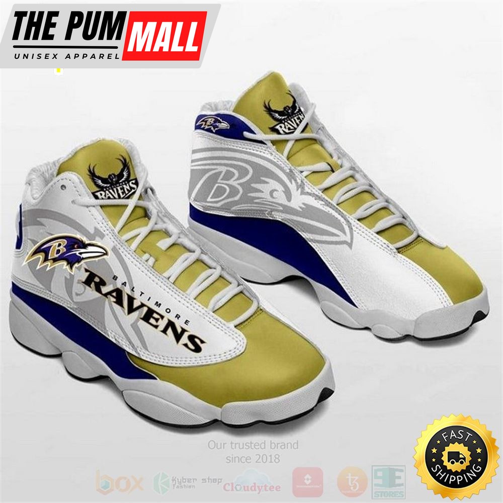 Baltimore Ravens Nfl Football Team Air Jd 13 Shoes 2