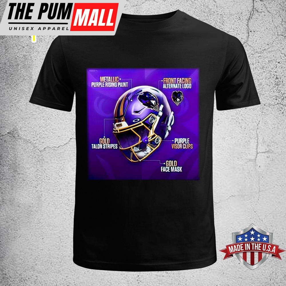 Baltimore Ravens NFL New Season Helmet Details Unisex T-Shirt