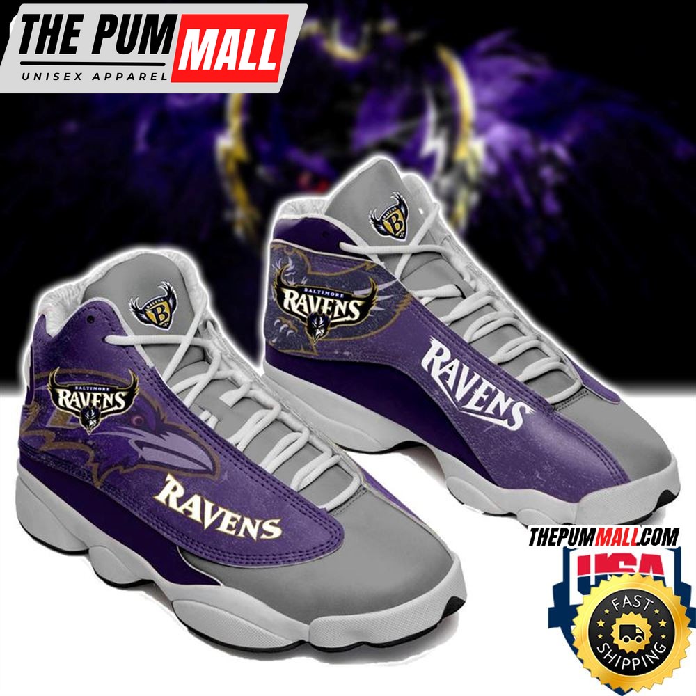 Baltimore Ravens Nfl Ver 1 Air Jd 13 Sneaker