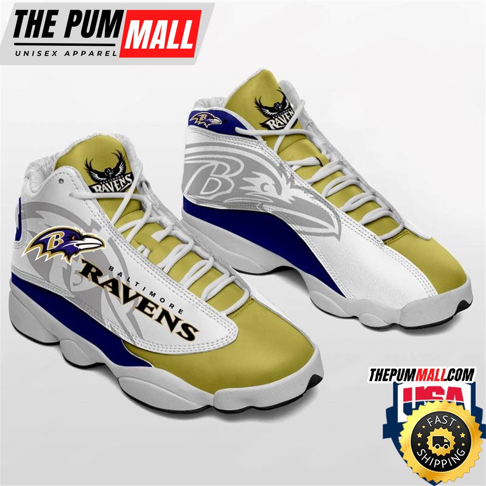Baltimore Ravens Nfl Ver 3 Air Jd 13 Sneaker