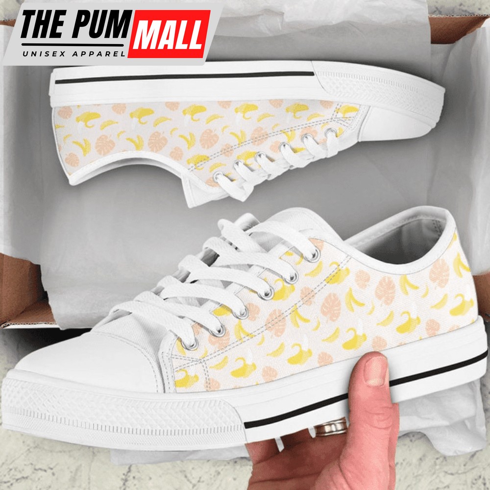 Banana Plantain fruits Low Top Shoes PN205120Sb