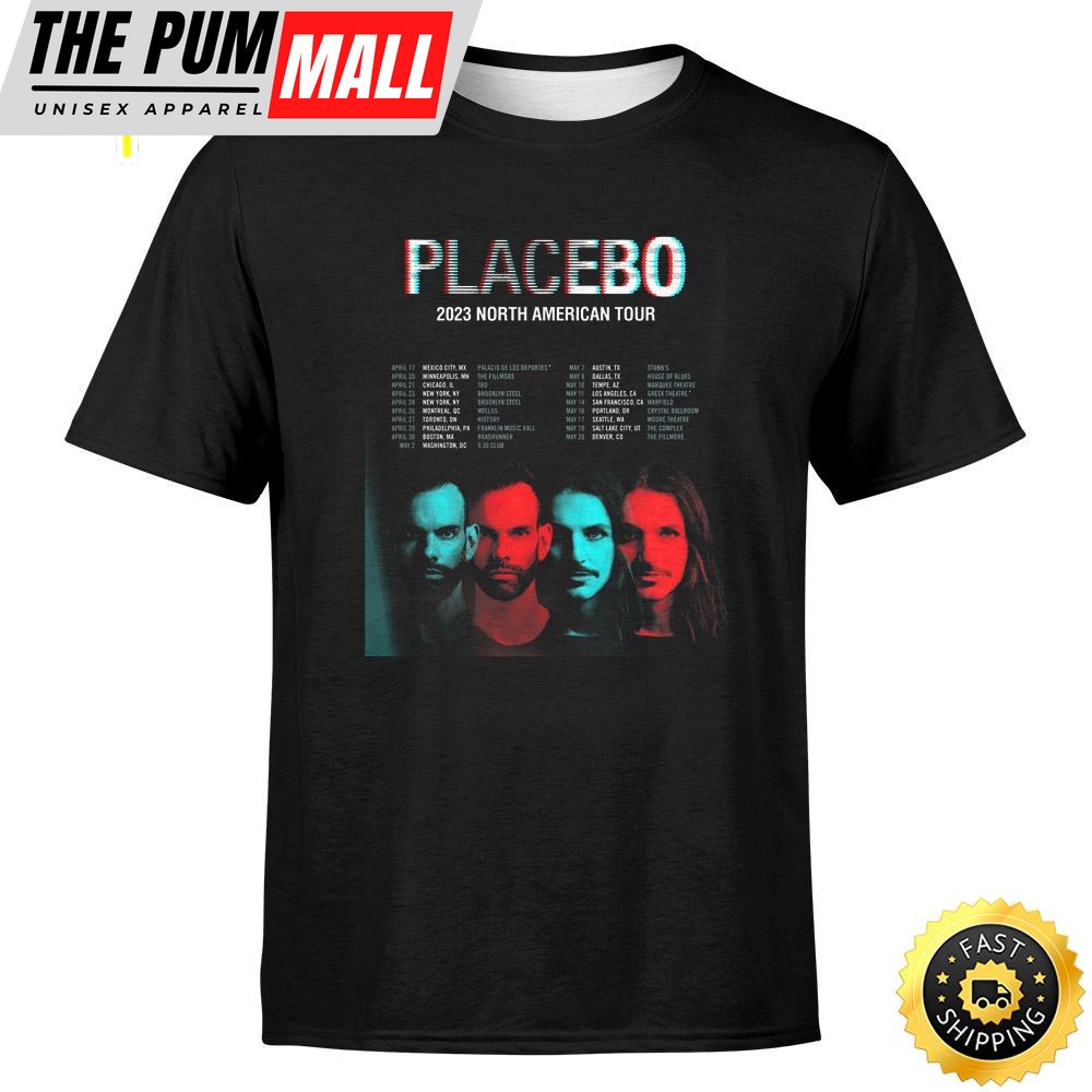 Band In The Usa Placebo Unveil Rebooted 2025 North American Tour T-shirt