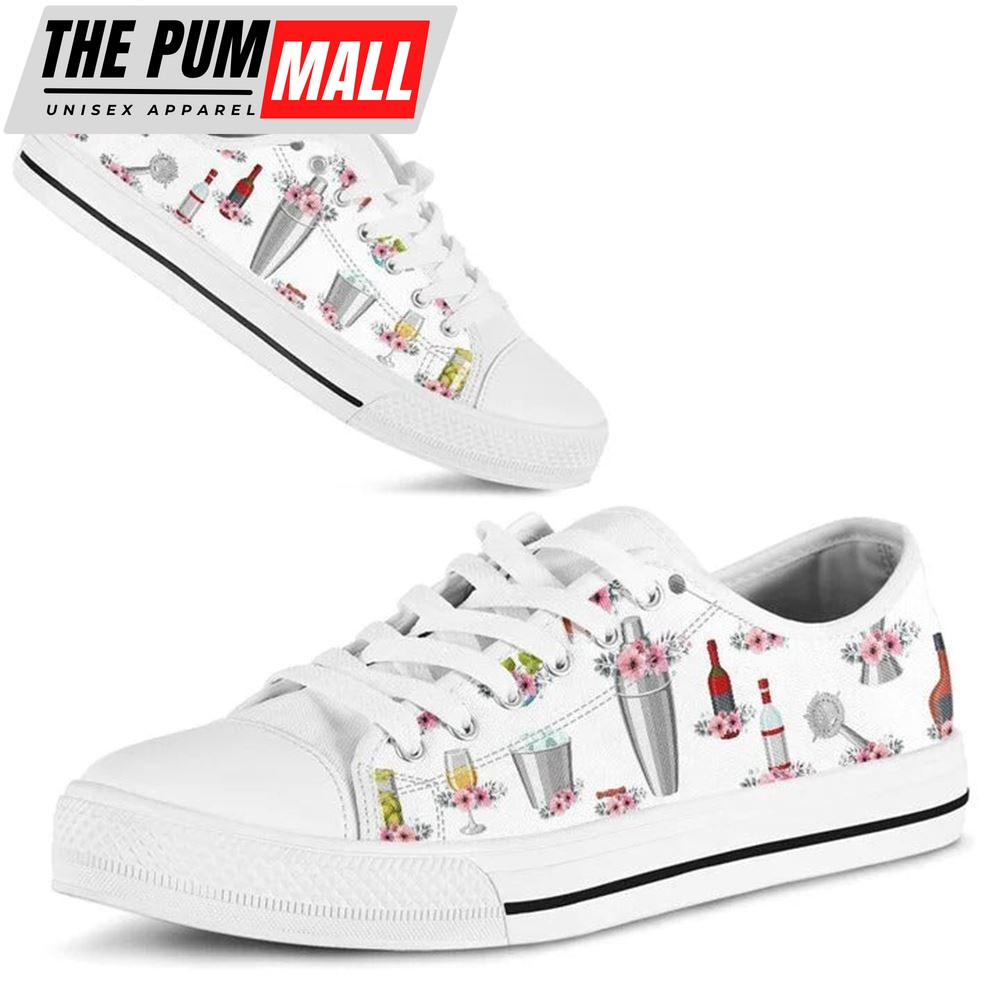 bartender-flower-watercolor-low-top-shoes-low-top-shoes-mens-women-qo9hv5jd Bartender Flower Watercolor Low Top Shoes – Low Top Shoes Mens, Women