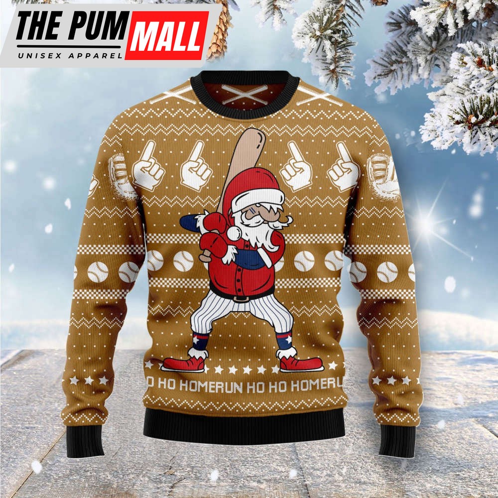 Baseball Ho Ho Homerun G51023 Ugly Christmas Sweater – Noel Malalan