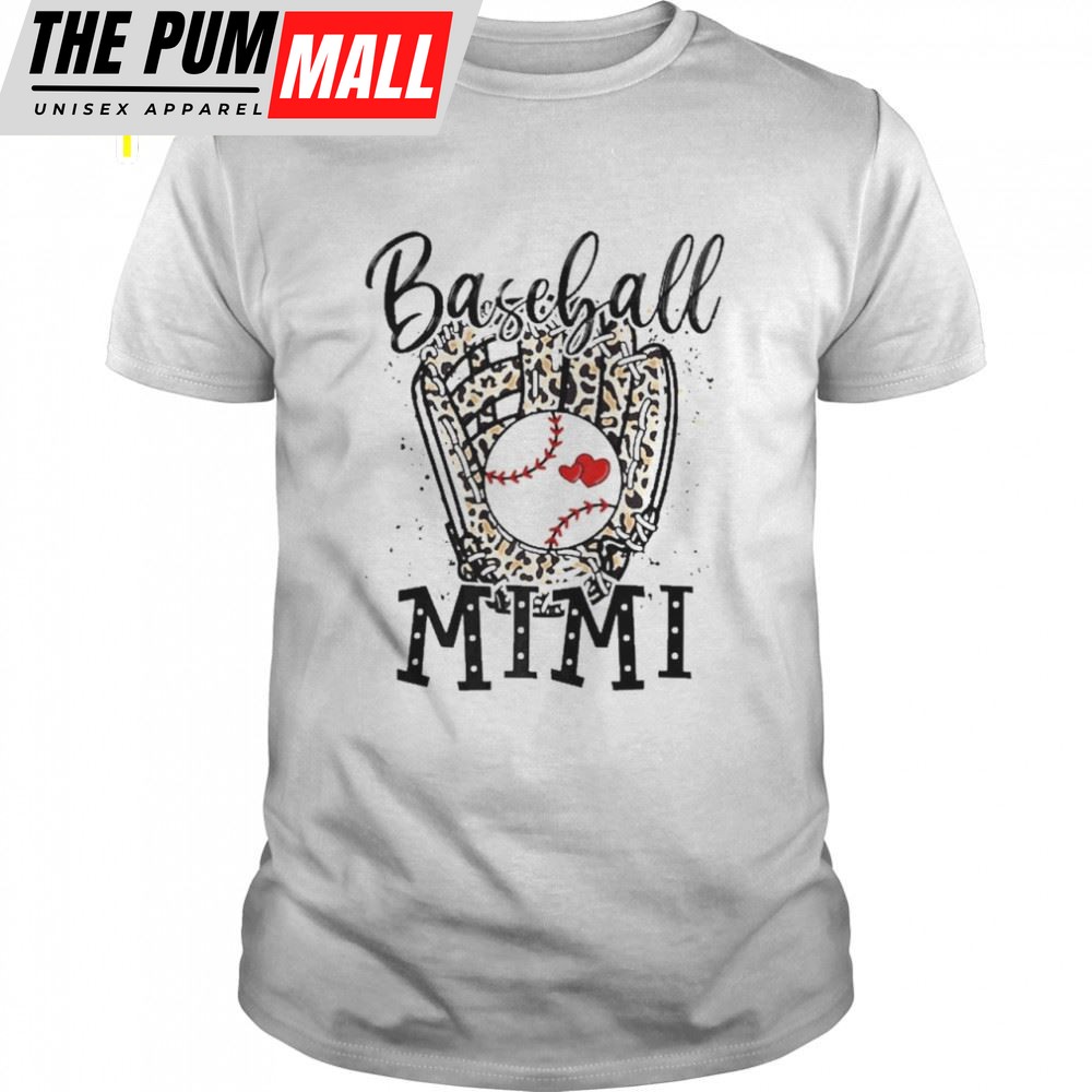 Baseball Mimi Leopard Game Day Baseball Lover Mothers Day Shirt