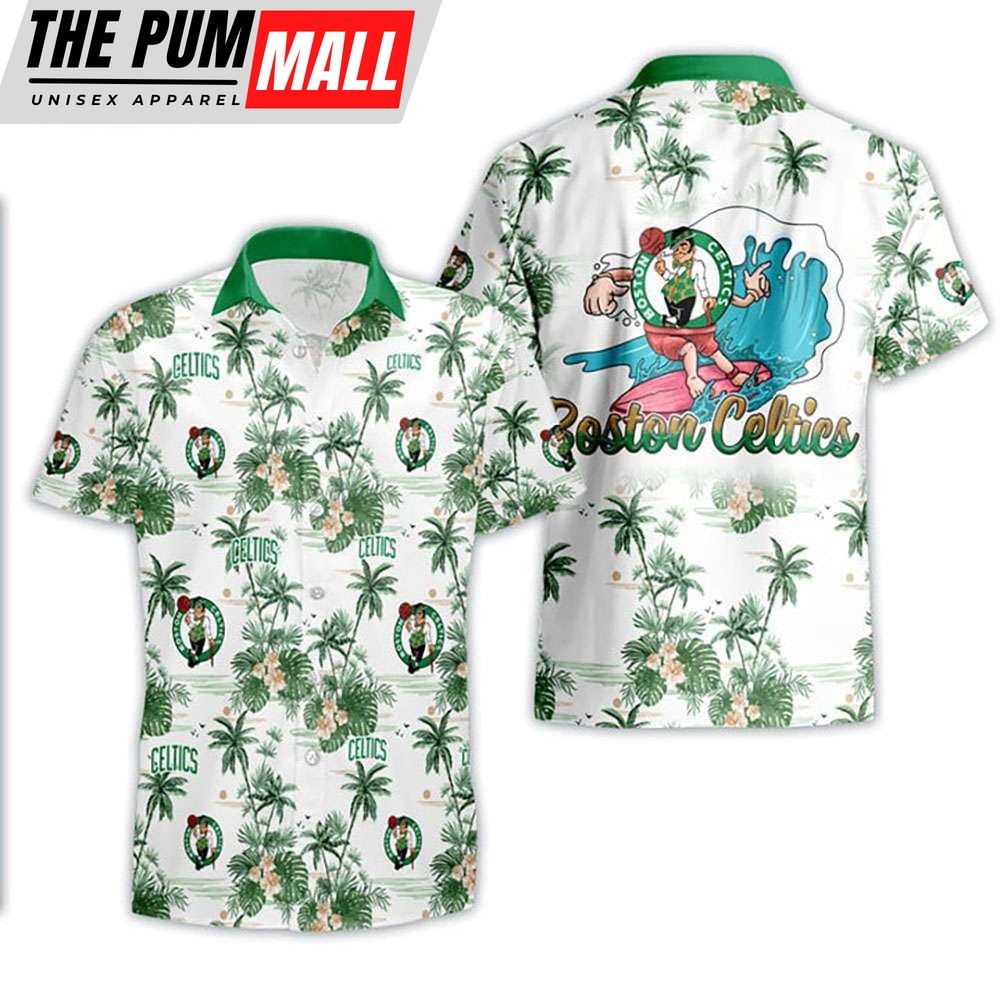 Basketball Boston Celtics Logo Surfing Summer Hawaiian Shirt
