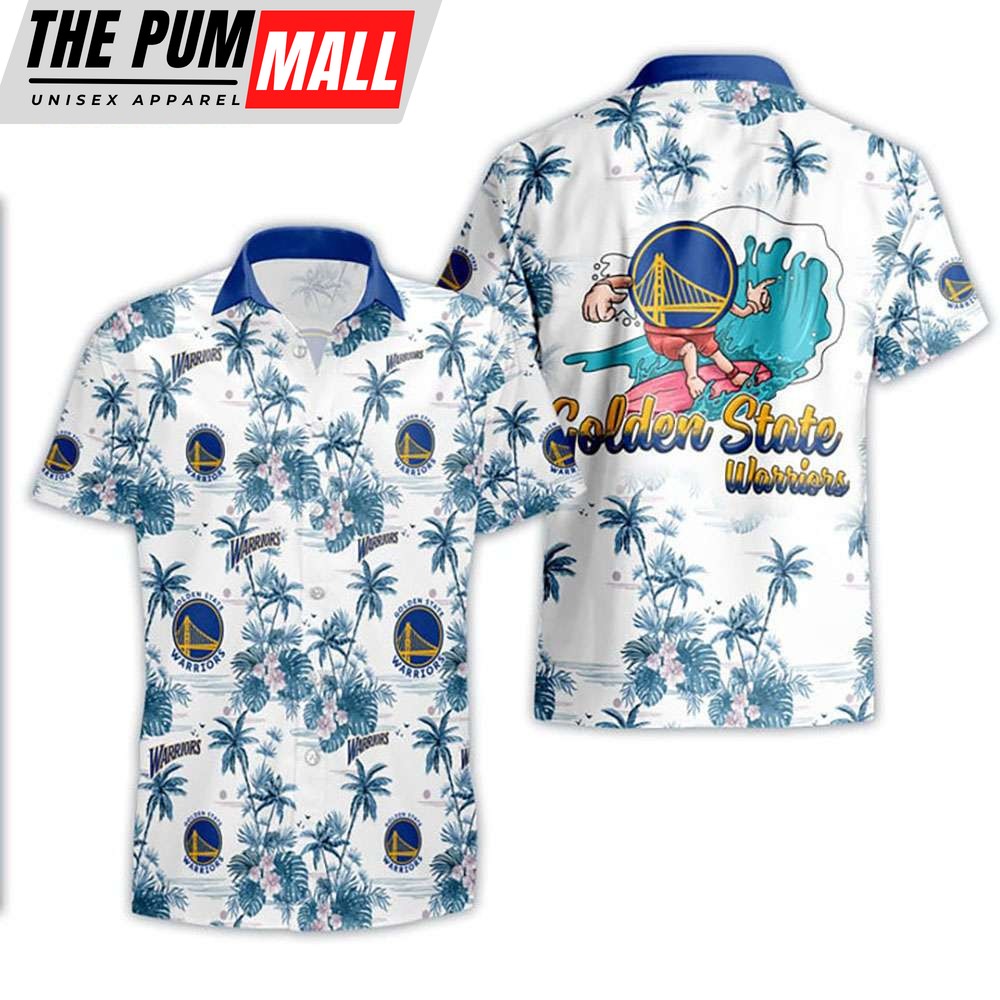 Basketball Golden State Warriors Logo Surfing Summer Hawaiian Shirt