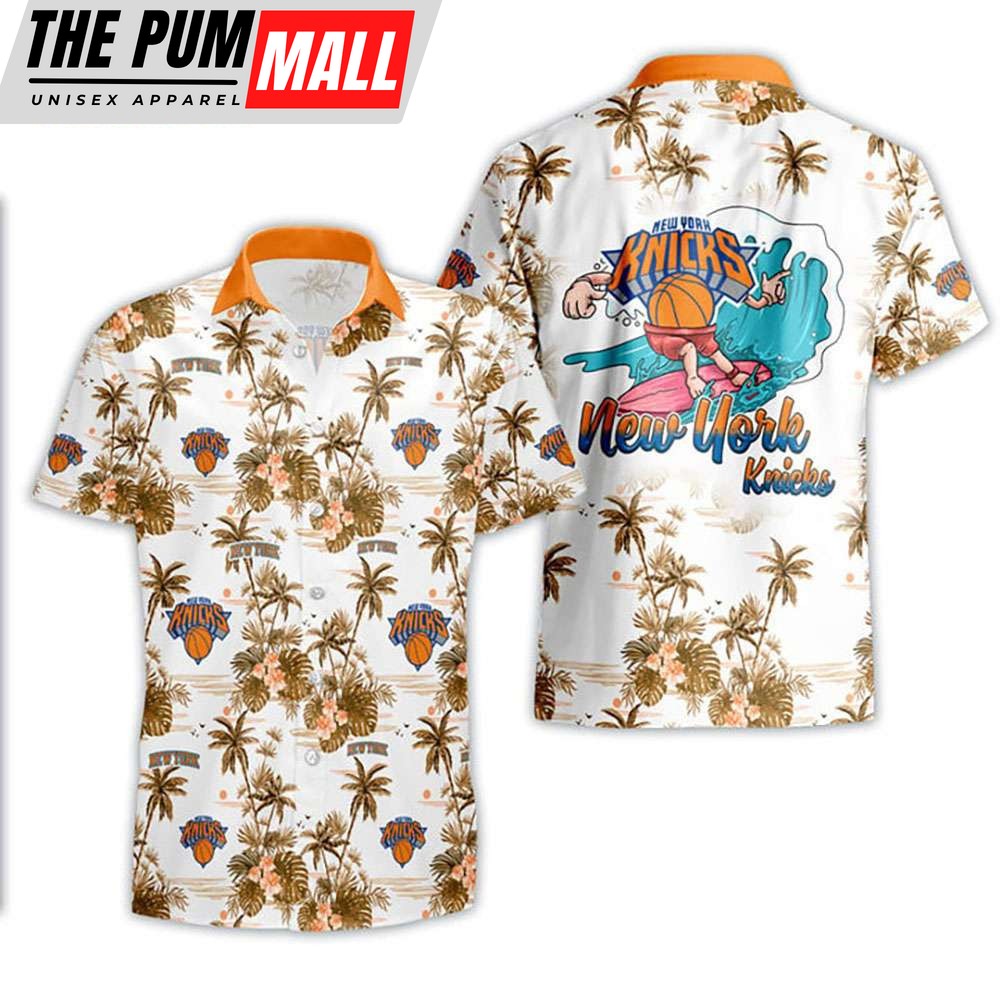 Basketball New York Knicks Logo Surfing Summer Hawaiian Shirt