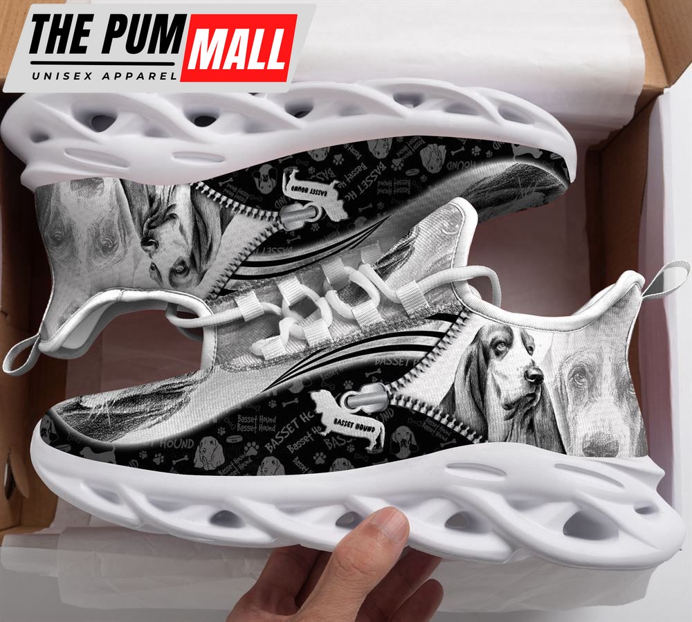 Basset Hound Sketch Max Soul Shoes For Women Men, Best Gift For Pet Lover