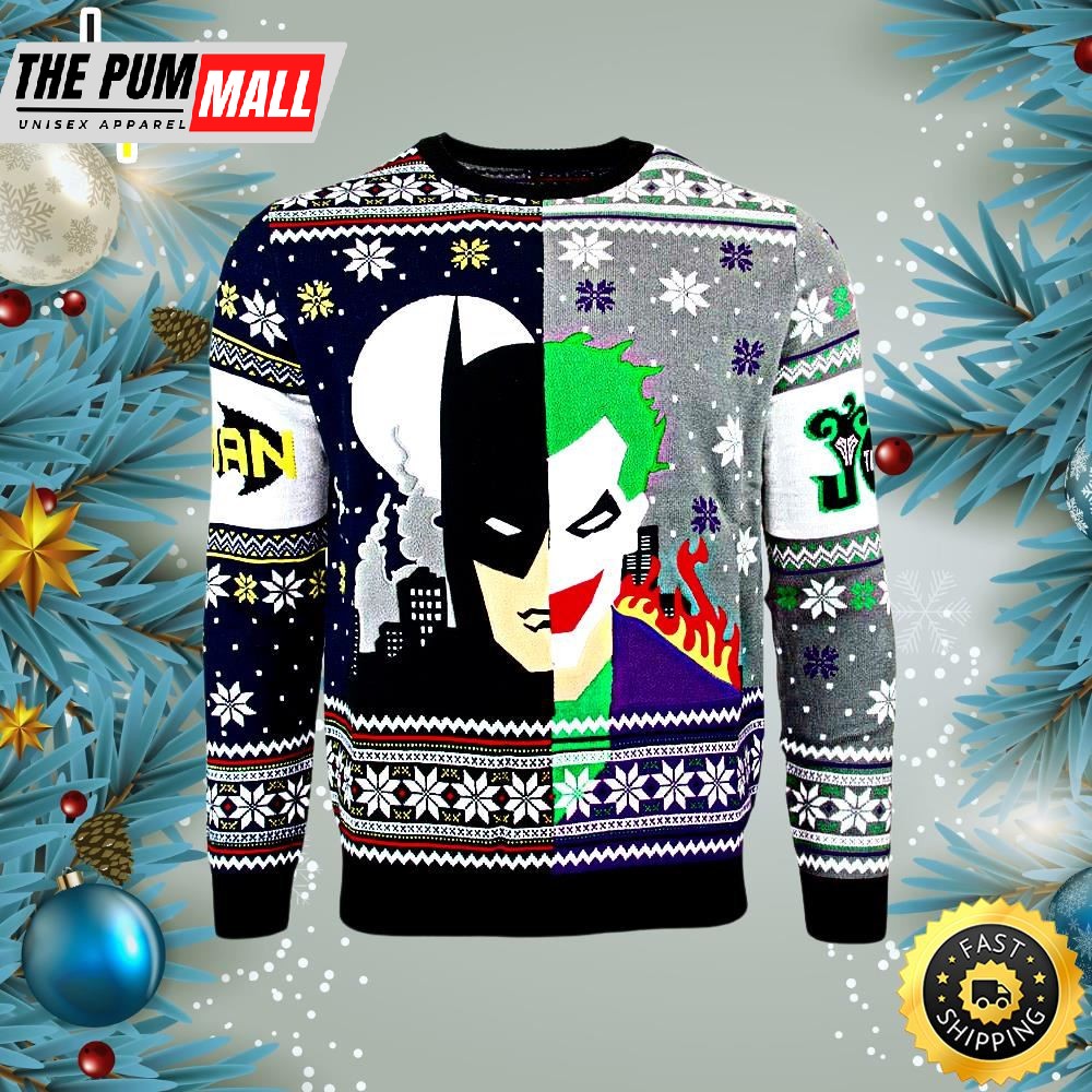 Batman vs Joker Ugly Christmas Sweater