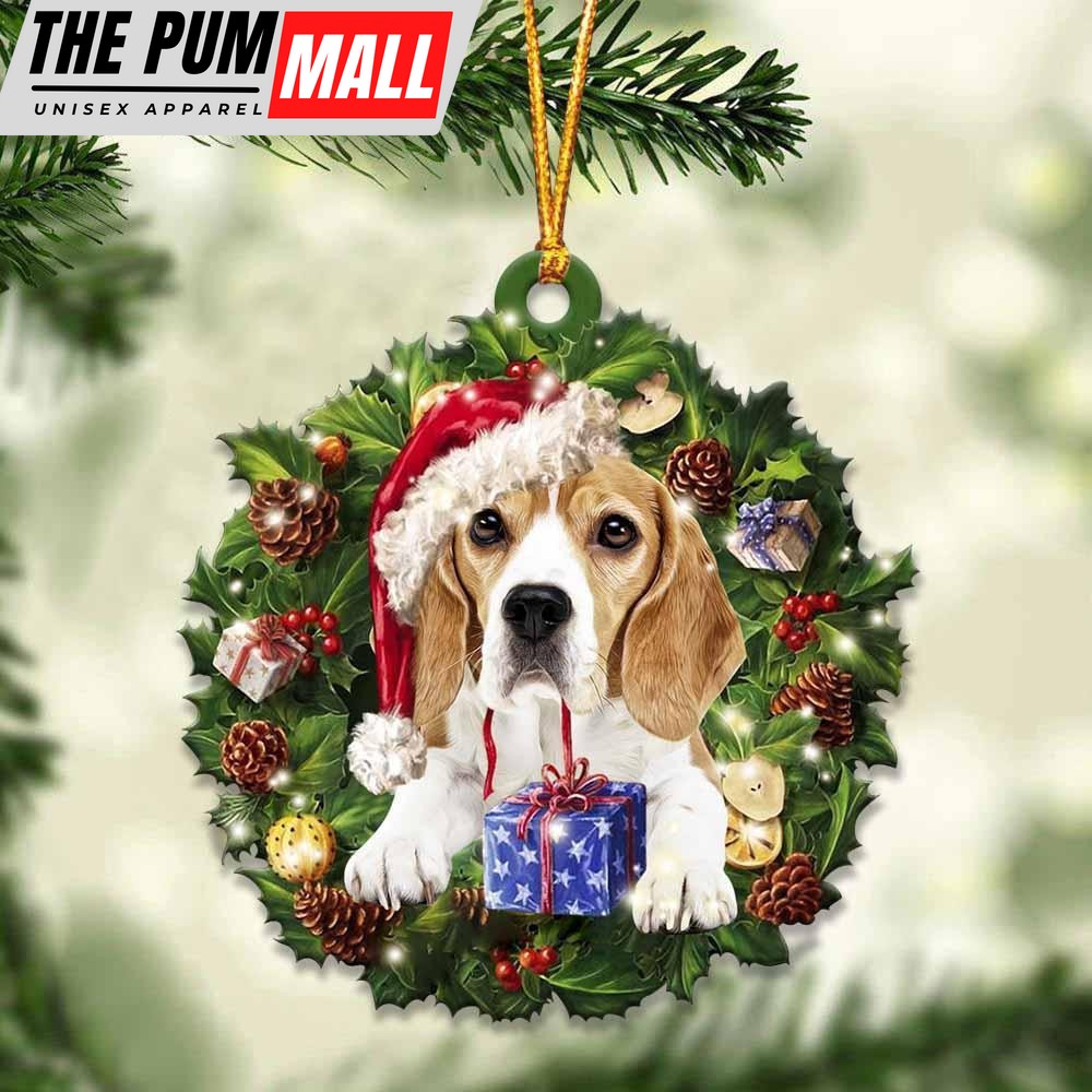 Beagle And Christmas Ornament – Acrylic Dog Ornament – Gifts For Dog Lovers Limited Edition
