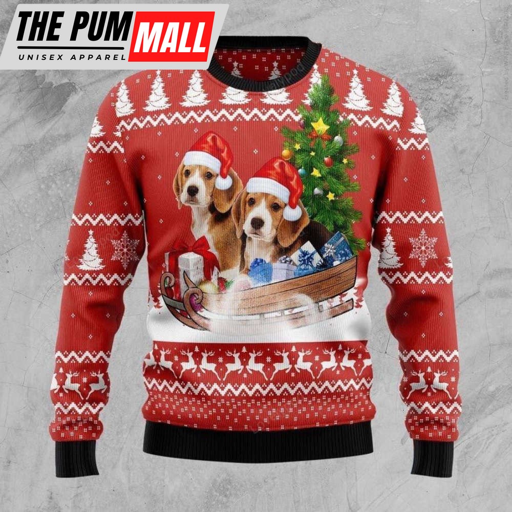 Beagle Dashing Ugly Christmas Sweater For Christmas – Noel Signature