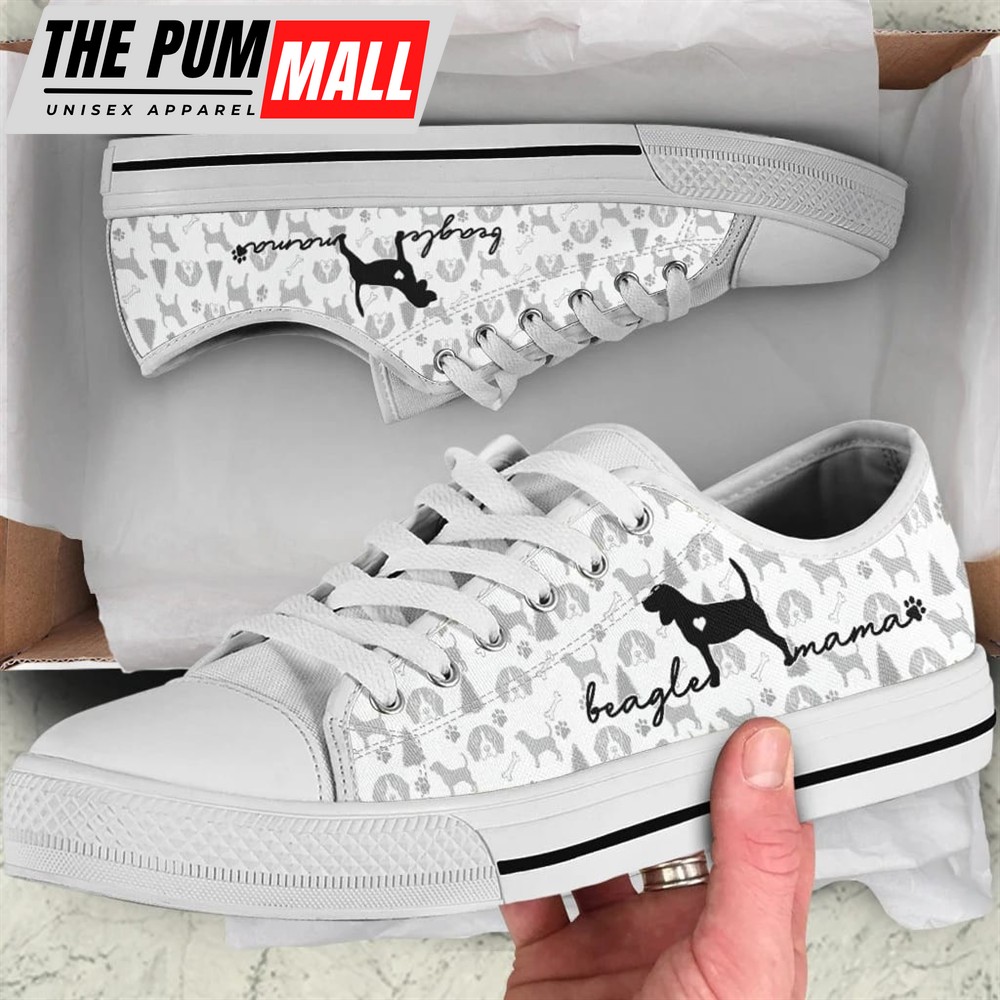 Beagle Low Top Shoes – Sneaker For Dog Walking – Dog Lovers Gifts for Him or Her