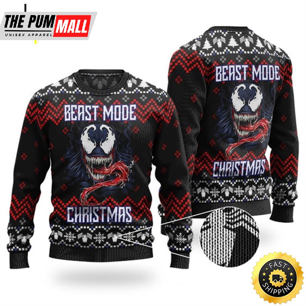 Beast Mode Venom Ugly Christmas Sweater