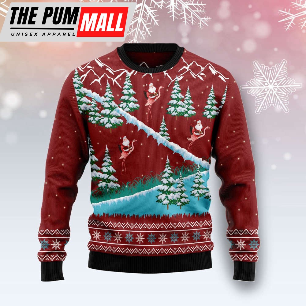 Beautiful Flamingo Ugly Christmas Sweater, Christmas Gift For Men And Women