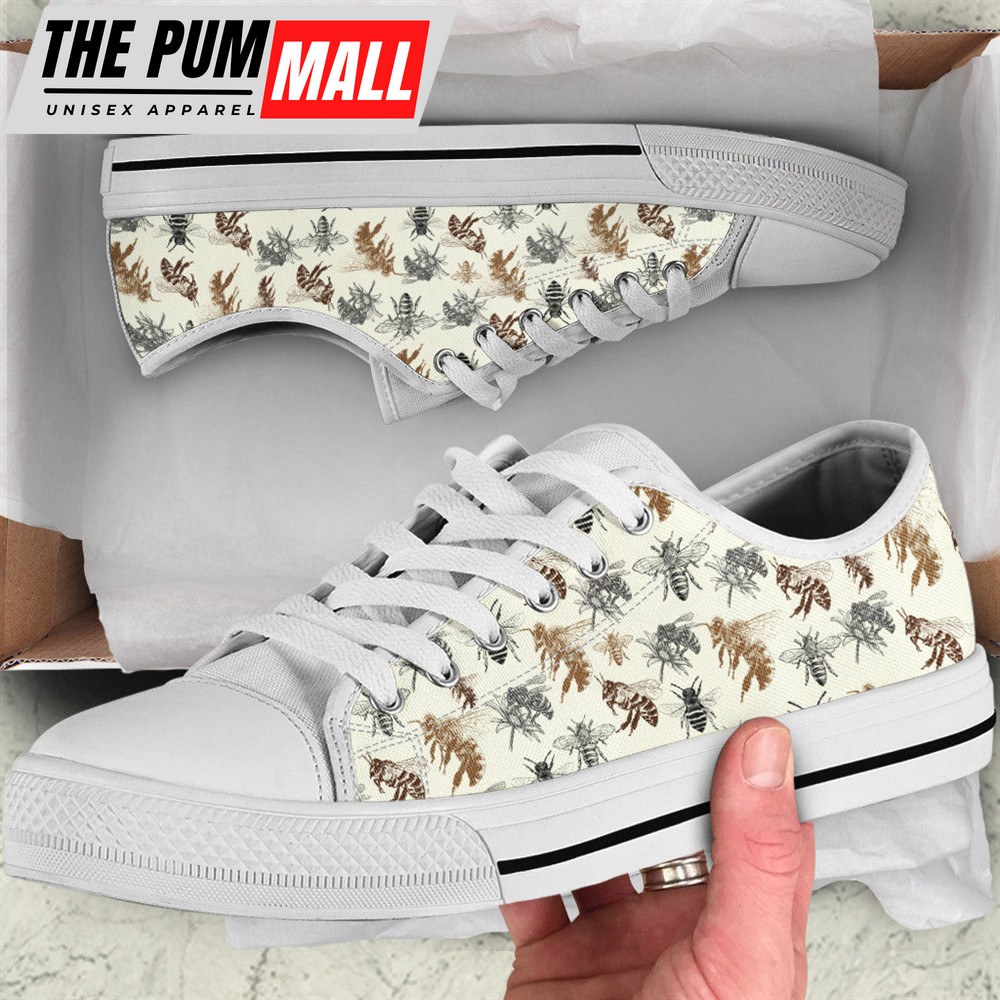 Bee Low Top Shoes – Sneaker For Pet Walking – Lowtop Casual Shoes Gift For Adults