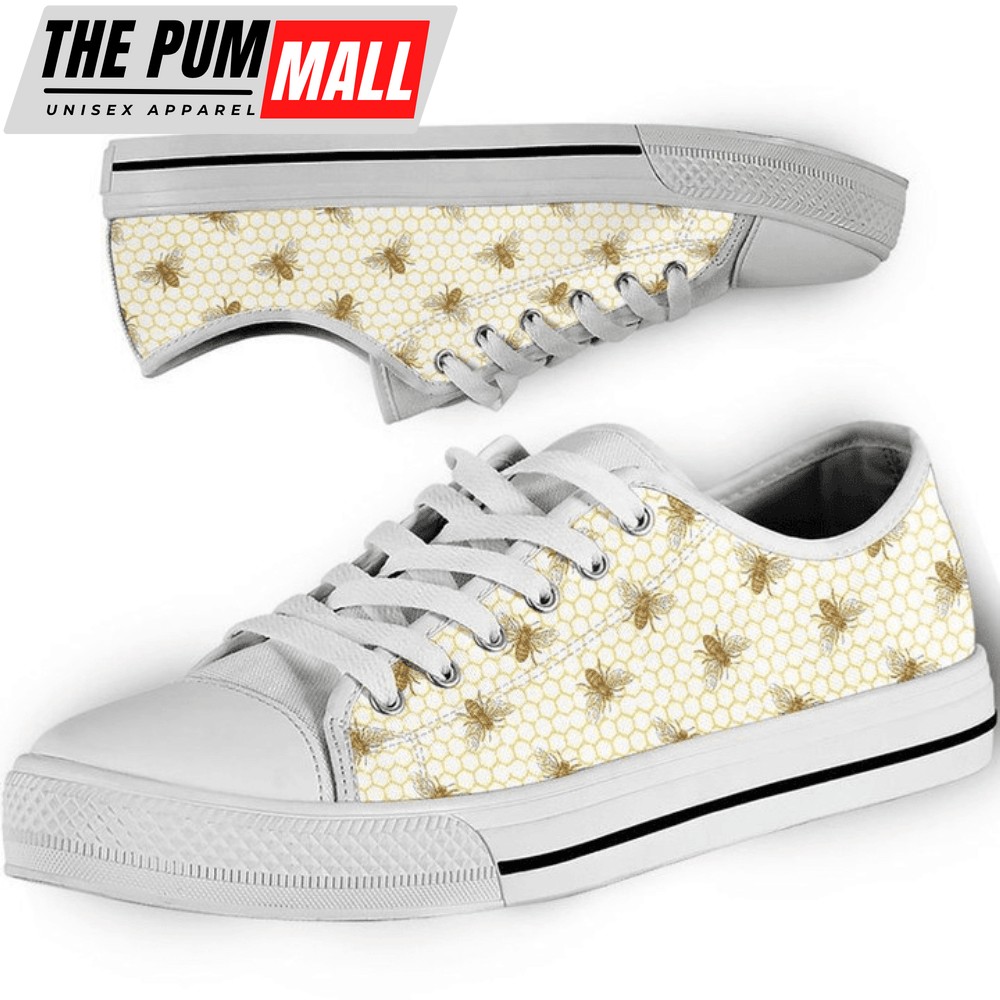 Bee Pattern Low Top Shoes Sneaker PN205160Sb – Trendy Footwear