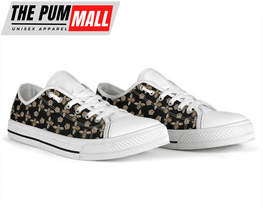 Bee Queen Pattern Low Top Shoes PN205169Sb Trendy Footwear