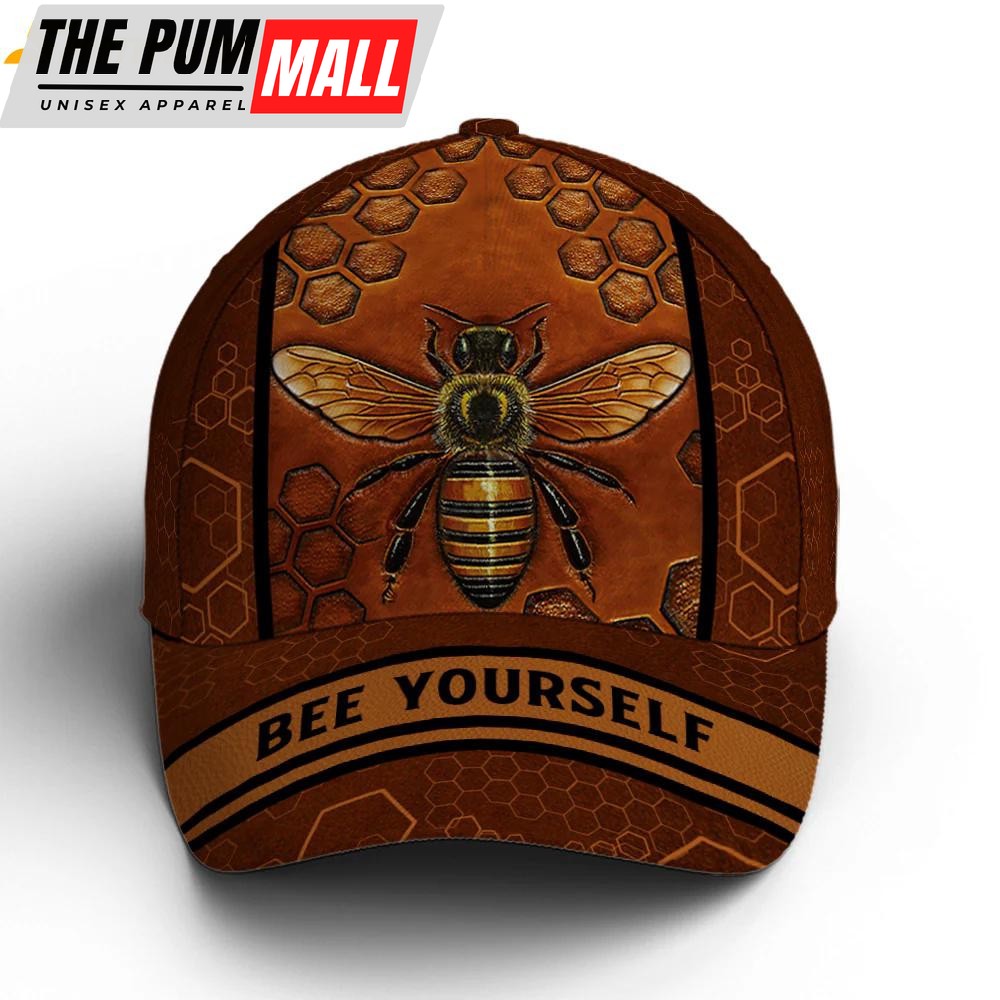 Bee Yourshelf Vintage Leather Classic Baseball Cap