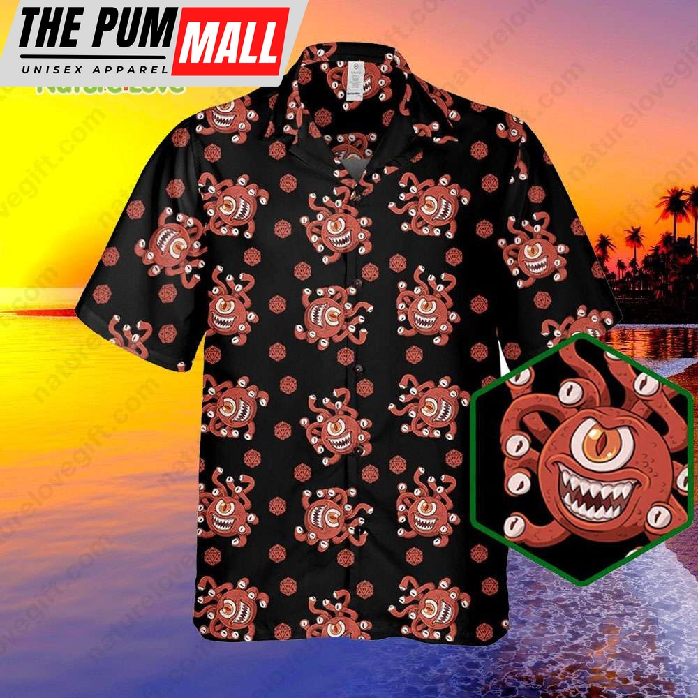 Beholder Hawaiian Shirt DnD Dungeon and Dragon Gift