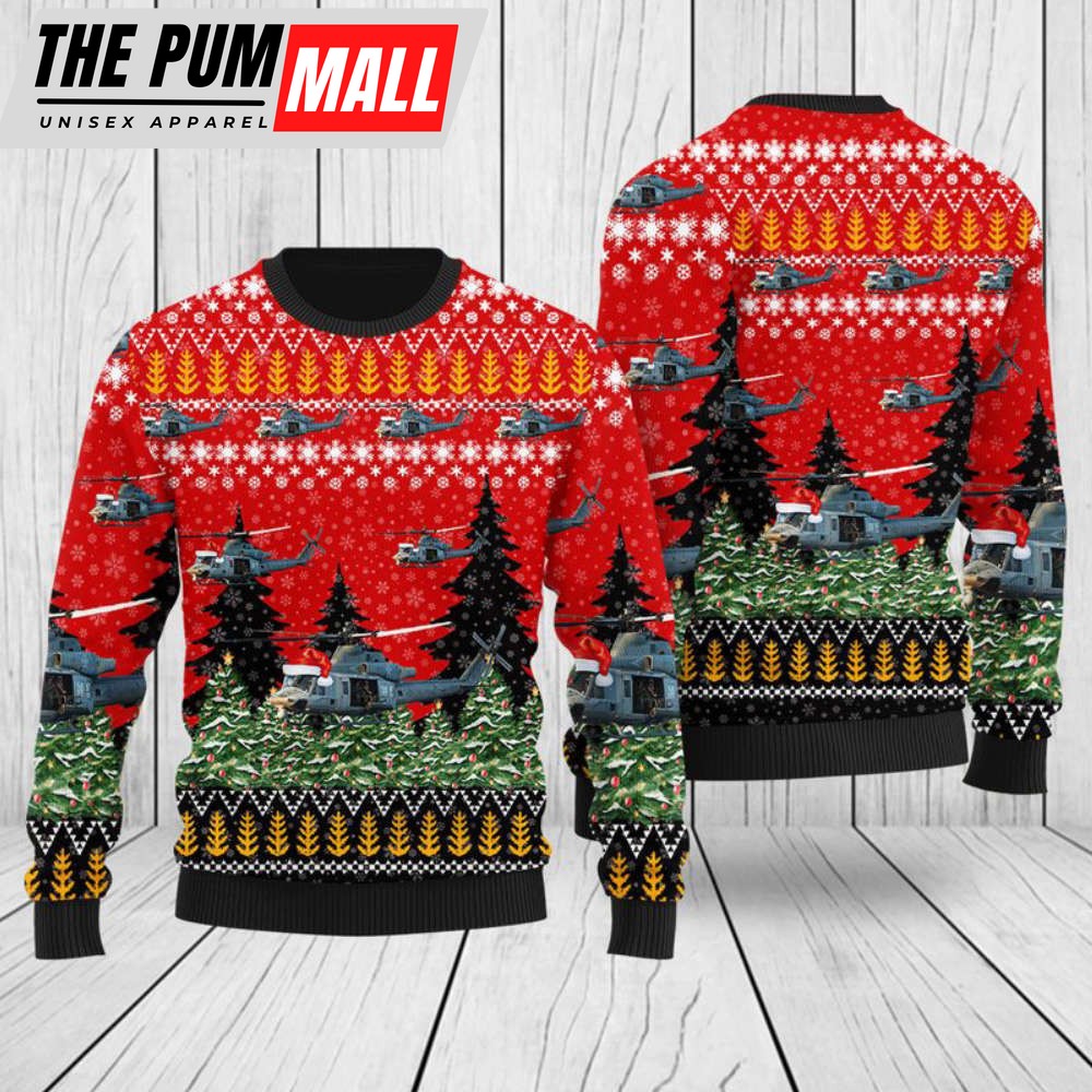 Bell UH-1Y Venom 3D Christmas Sweater – Festive and Fun Holiday Apparel!