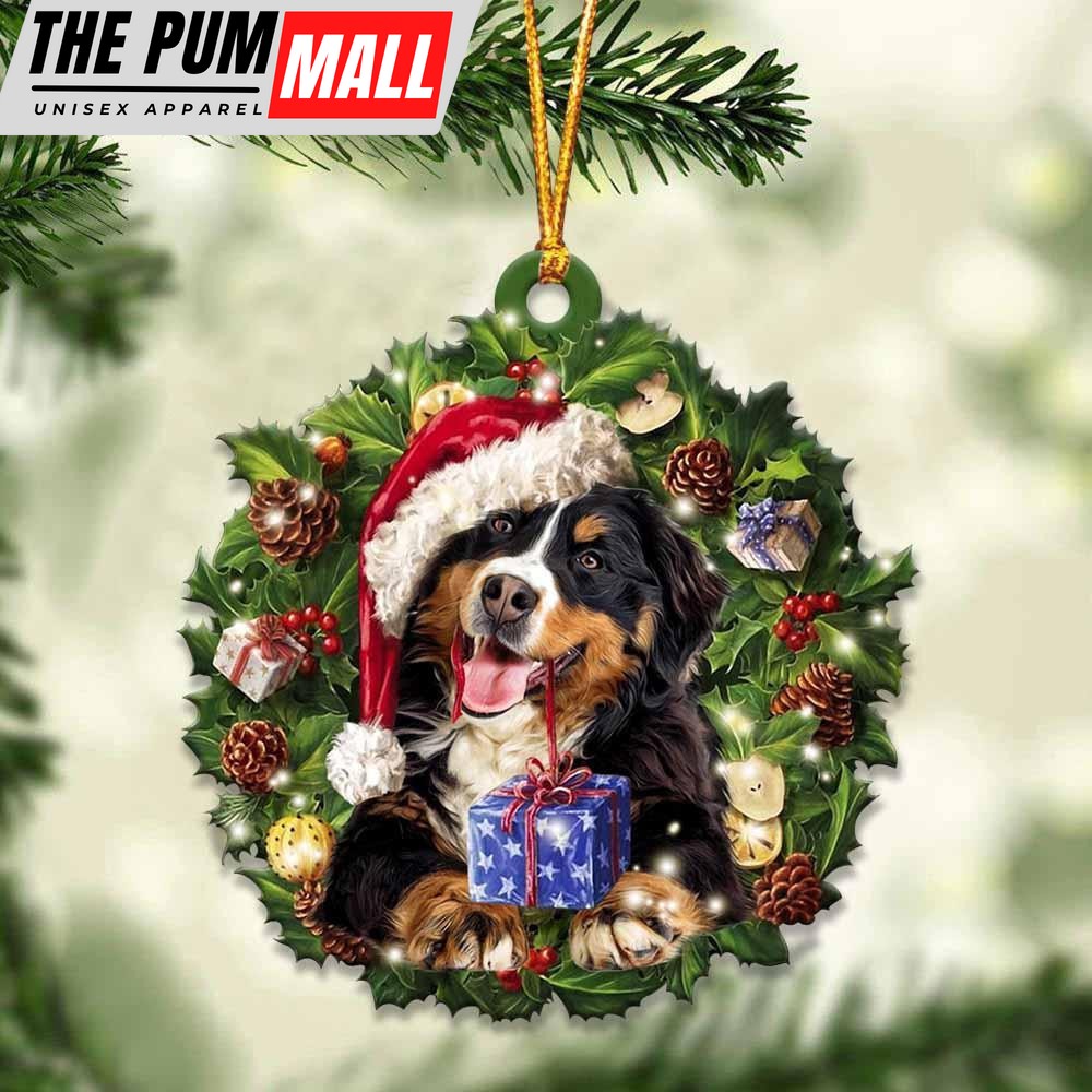 Bernese Mountain And Christmas Ornament – Acrylic Dog Ornament – Gifts For Dog Lovers Limited Edition